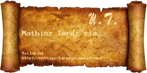 Mathisz Terézia névjegykártya